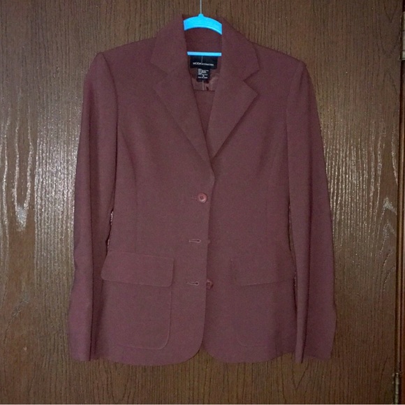 Moda International Beige 2-piece Lined Pants Suit. SZ 0 (pics show brown suit) - Picture 5 of 8